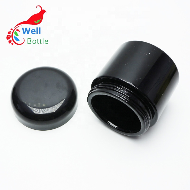 Smell Proof Jar Black Violet UV Glass Jar for Herb packing VJ-05S