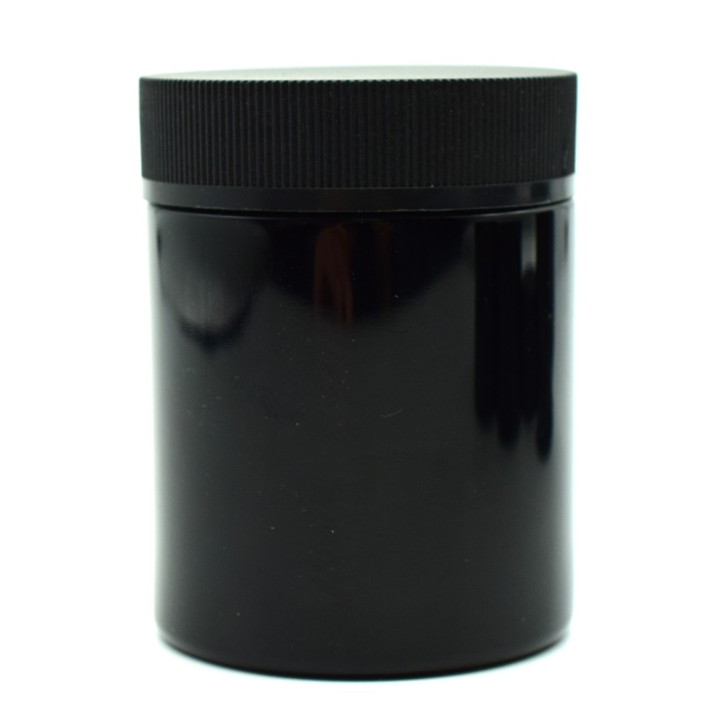Smell Proof UV Protected black jar with child resistant lid glass container stall uv matte jar