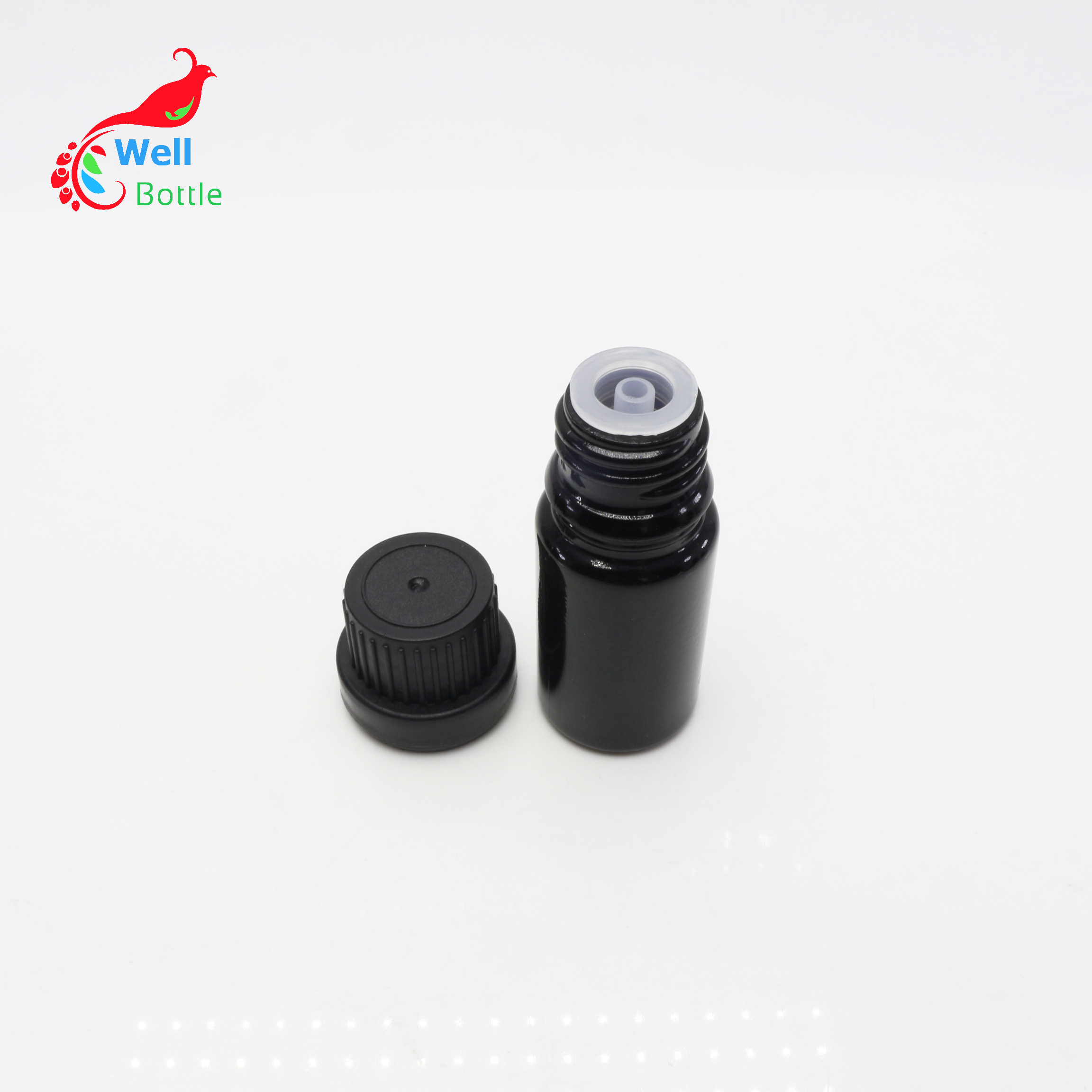 Smell glass bottle 5ml 10ml 15ml 20ml glass essential oil bottle Tamper Evident screw Euro cap DV225E