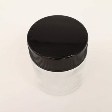 Smell proof 1oz 2oz 3oz 4oz empty flower clear wide mouth container weed child resistant glass jar with cap Hot sale product