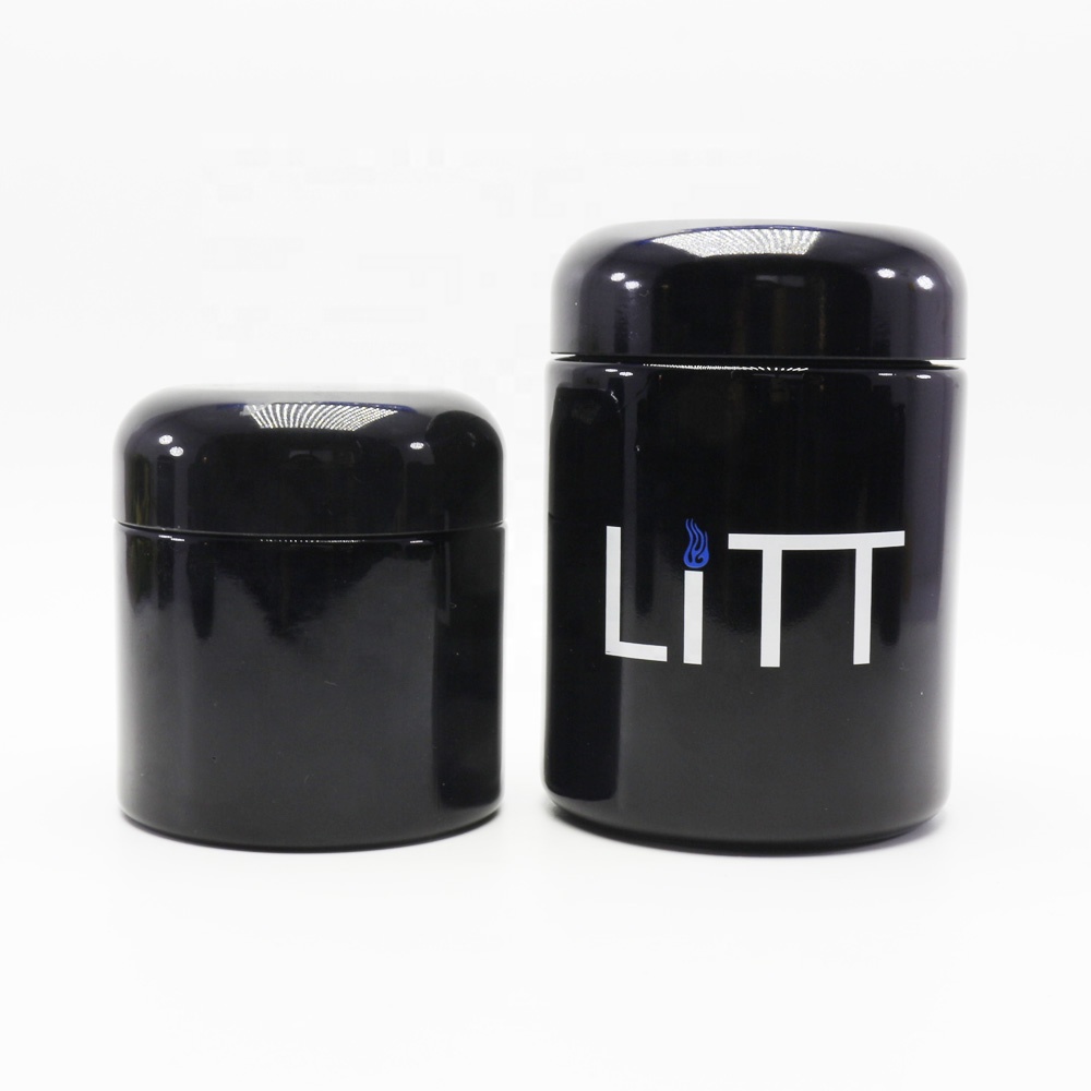 Smell proof 2 oz 3 oz 5 oz weed empty storage container round bottom VJ-87S