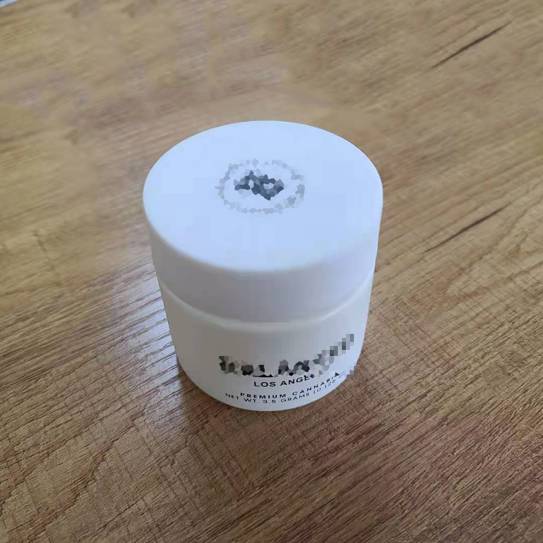 Smell proof 3oz empty flower clear wide mouth container child resistant glass jar with cap