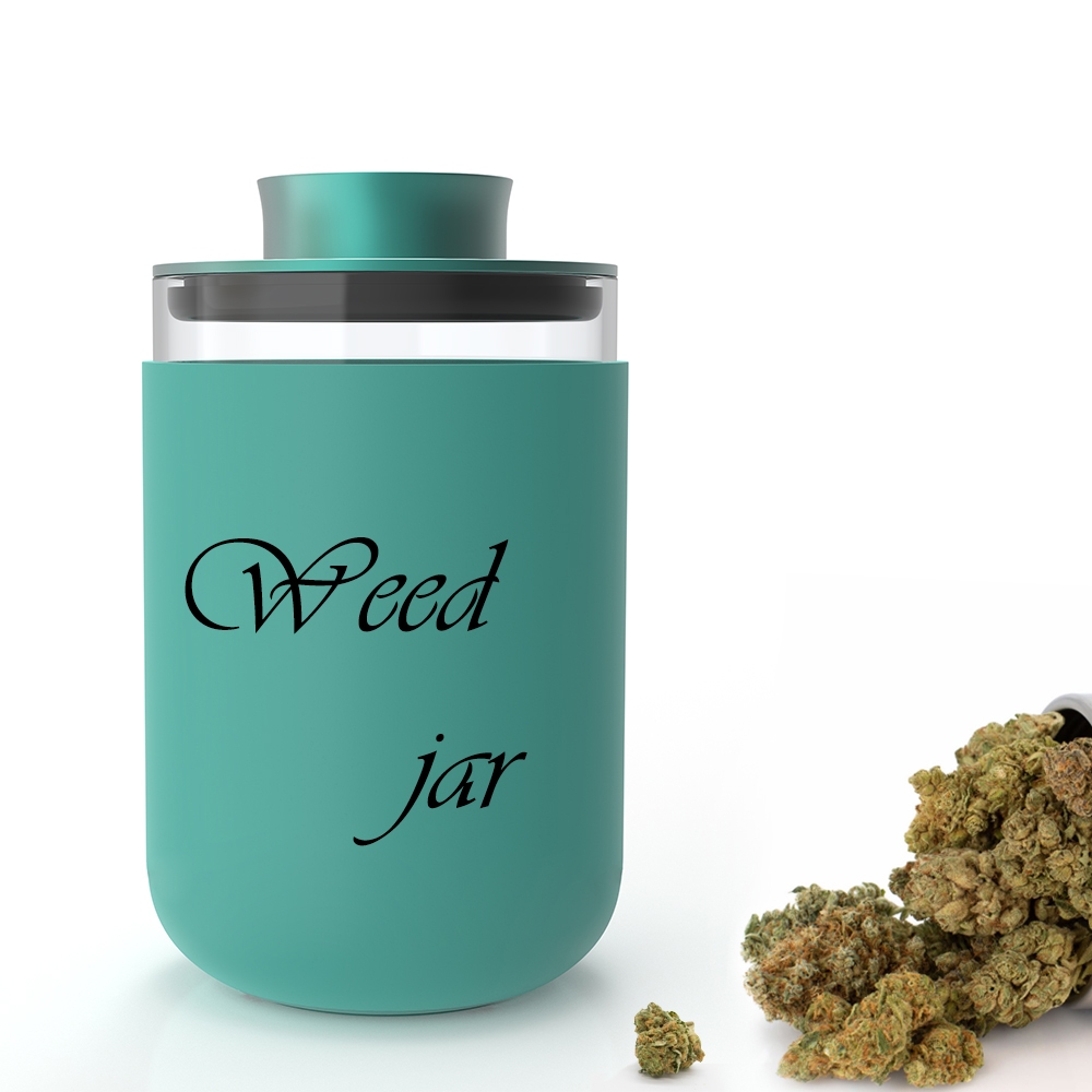 Smell proof 9oz jars child proofglass jar with lid 280 ml flat arch ecofriendly lid weed packaging jars