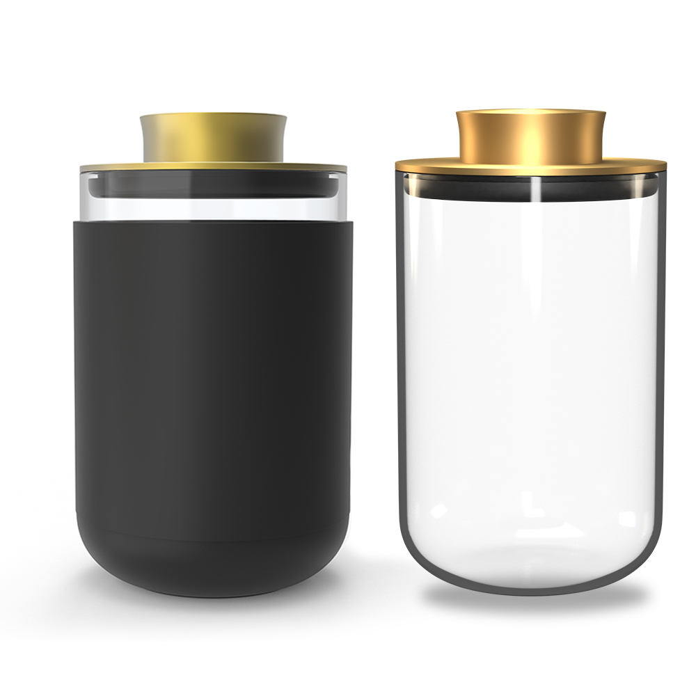 Smell proof 9oz jars child proofglass jar with lid 280 ml flat arch ecofriendly lid weed packaging jars