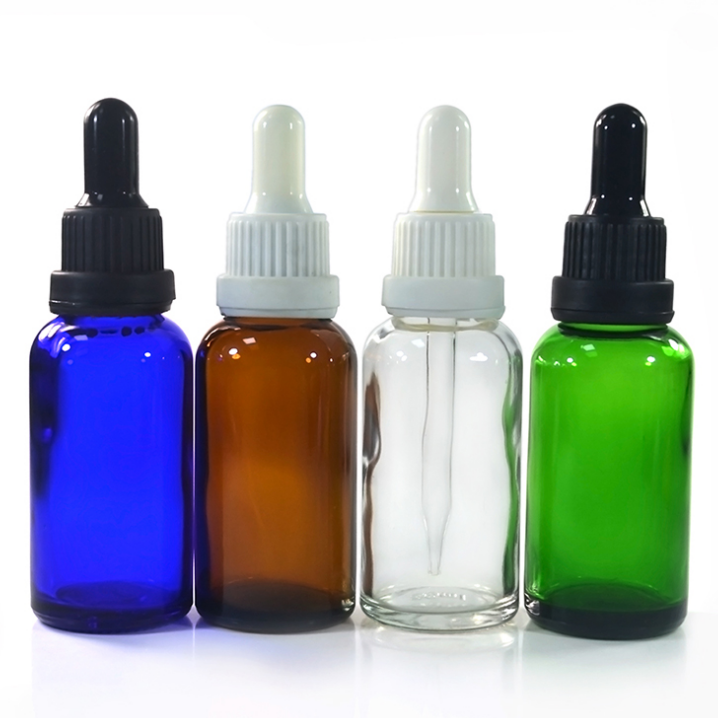 Smooth Frosted Amber Blue, Clear And Green Glass Dropper Bottle 15ml 20ml 30 ml 50ml 100ml For Essential Oil bottle/