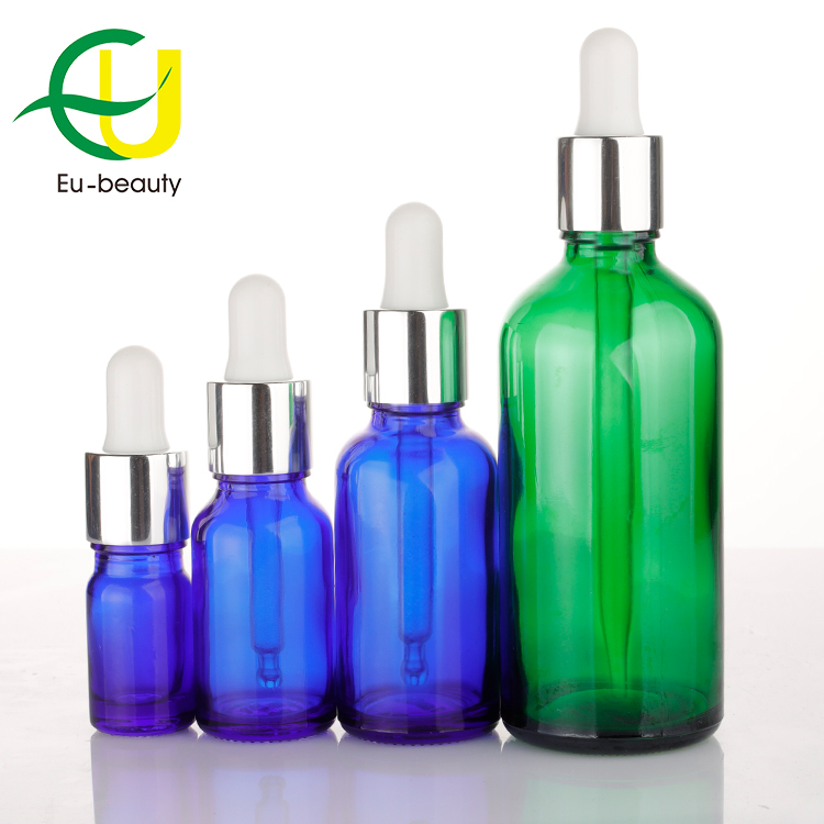 Smooth Frosted Amber Blue, Clear And Green Glass Dropper Bottle 15ml 20ml 30 ml 50ml 100ml For Essential Oil bottle/