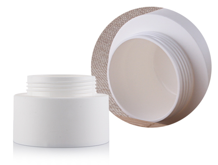 Smooth Silk Screen Printing 30g 50g 100g 150g White PP Cream Plastic Cosmetic Jar