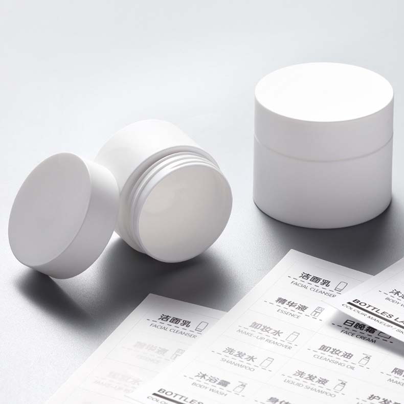Smooth Silk Screen Printing 30g 50g 100g 150g White PP Cream Plastic Cosmetic Jar