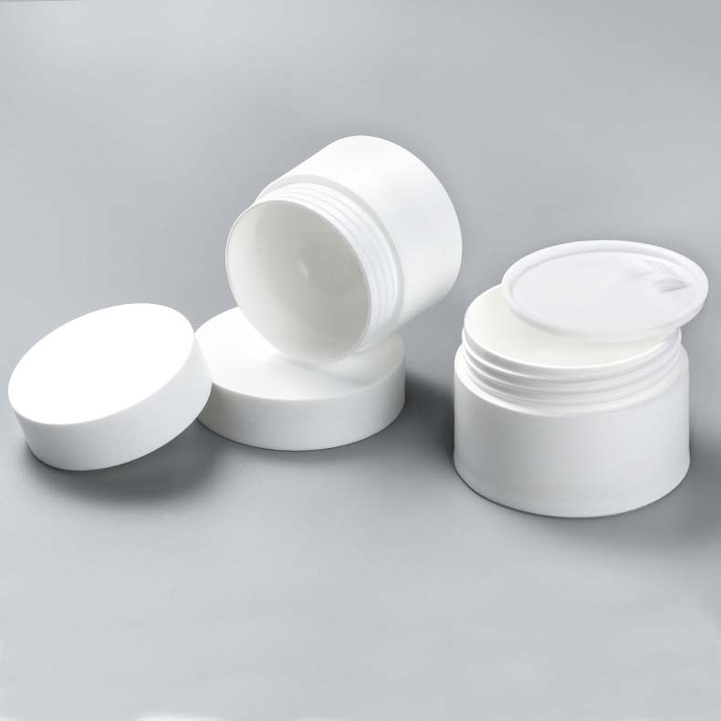 Smooth Silk Screen Printing 30g 50g 100g 150g White PP Cream Plastic Cosmetic Jar