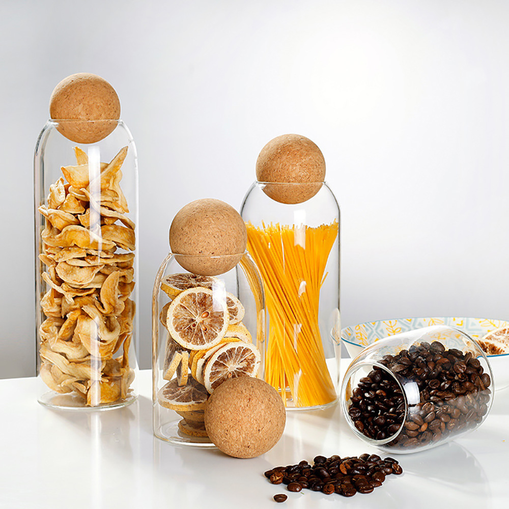 Smooth mouth Straight glass jar with tap