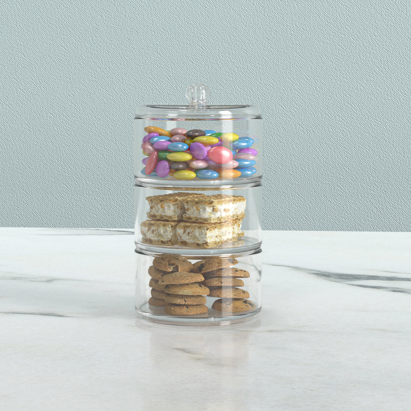 Snack/Cookie /cake Container/Canister/Organizer/Apothecary acrylic bottle candy pills jar