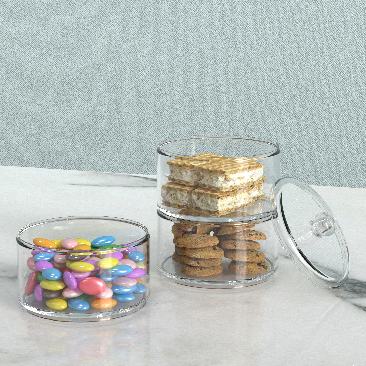 Snack/Cookie /cake Container/Canister/Organizer/Apothecary acrylic bottle candy pills jar