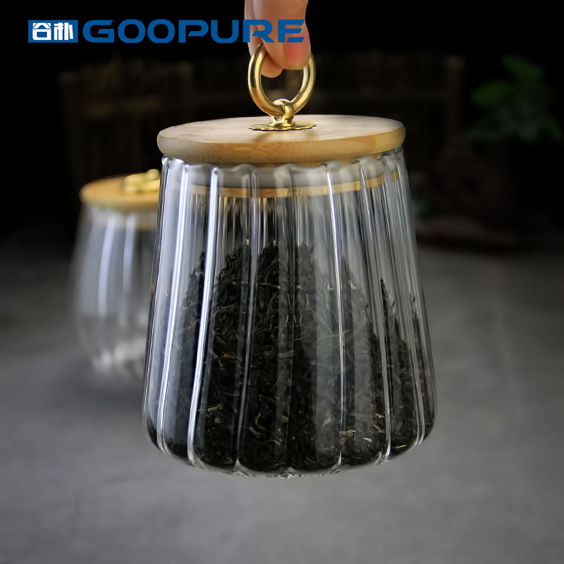 Snack storage hermetically sealed glass jar