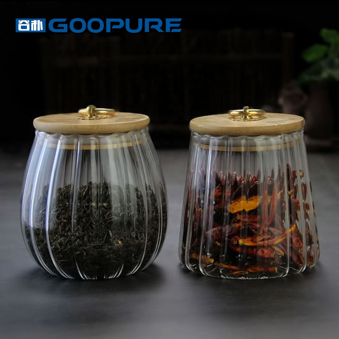 Snack storage hermetically sealed glass jar