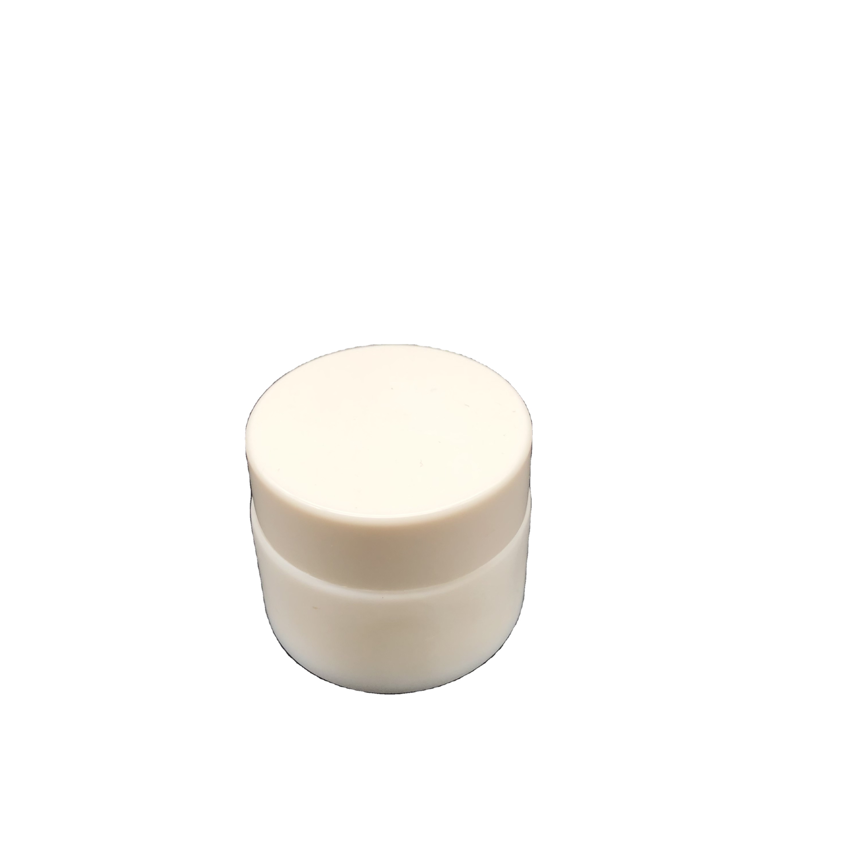 Snow Diamond Beautiful white Porcelain glass jar with Inner Liners and Lids for cosmetic salve cream mask, High End Glass Jar