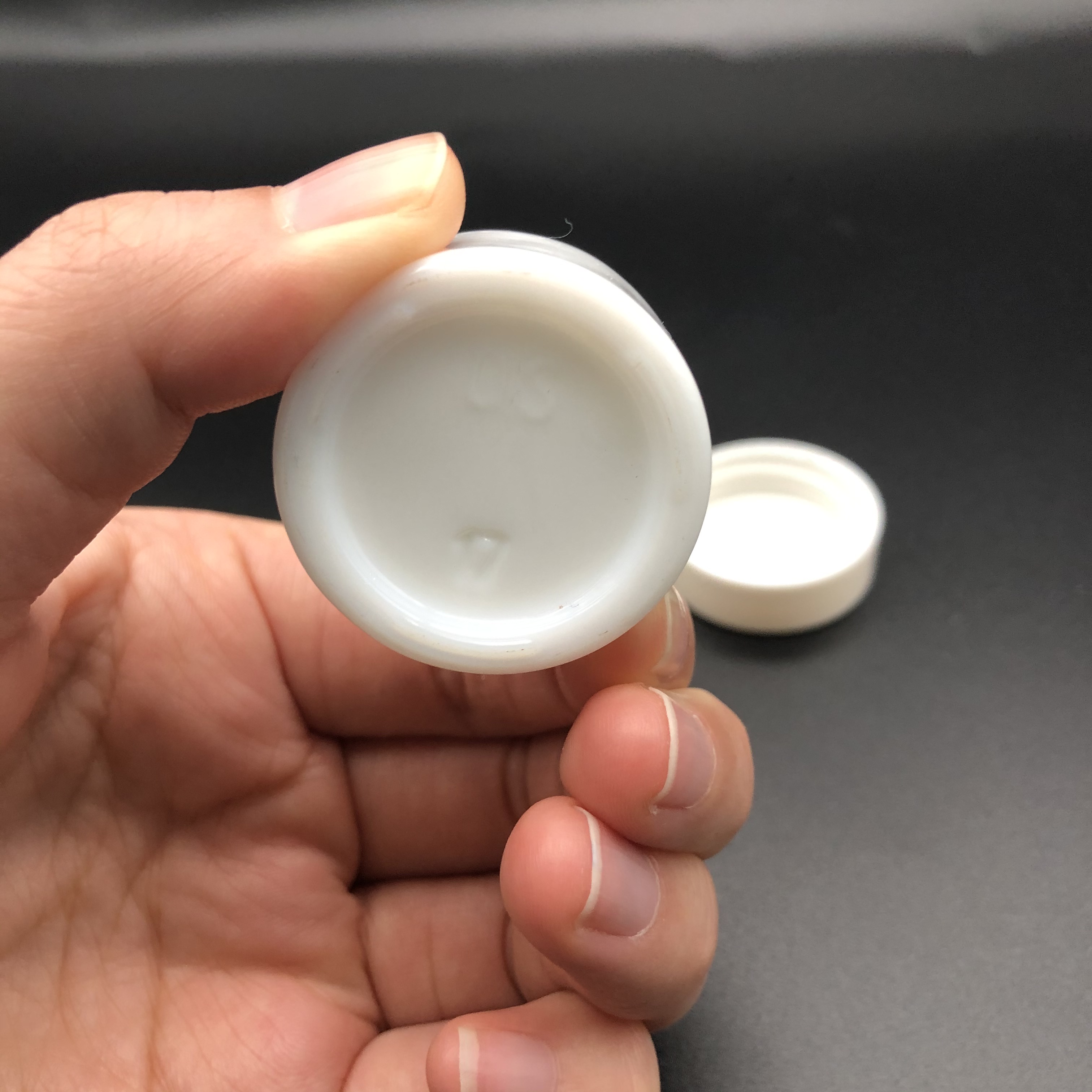 Snow Diamond Beautiful white Porcelain glass jar with Inner Liners and Lids for cosmetic salve cream mask, High End Glass Jar