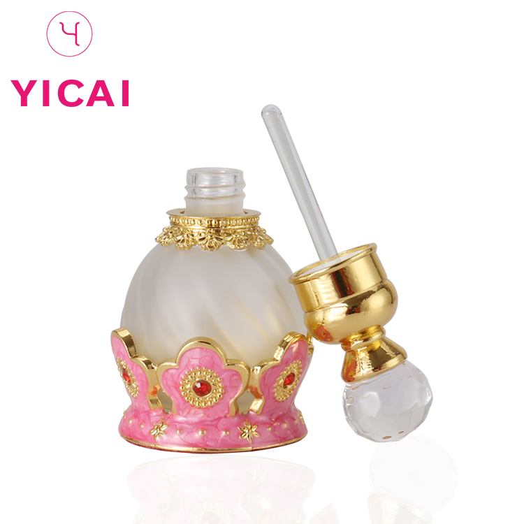 Special Design 10ml 15ml Dropper Glass Flower Shaped Arabic Oil Perfume Bottle