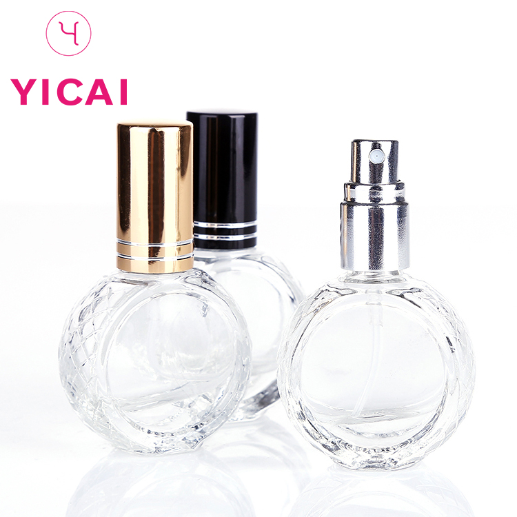 Special Design 10ml Portable Pocket Clear Round Spray Perfume Bottle Glass