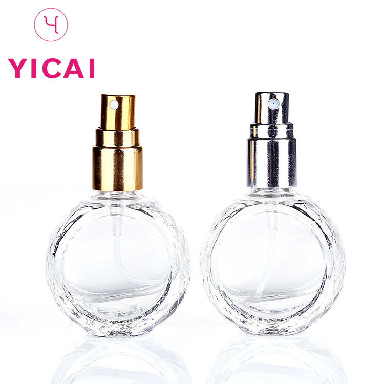 Special Design 10ml Portable Pocket Clear Round Spray Perfume Bottle Glass