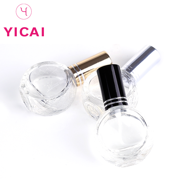 Special Design 10ml Portable Pocket Clear Round Spray Perfume Bottle Glass