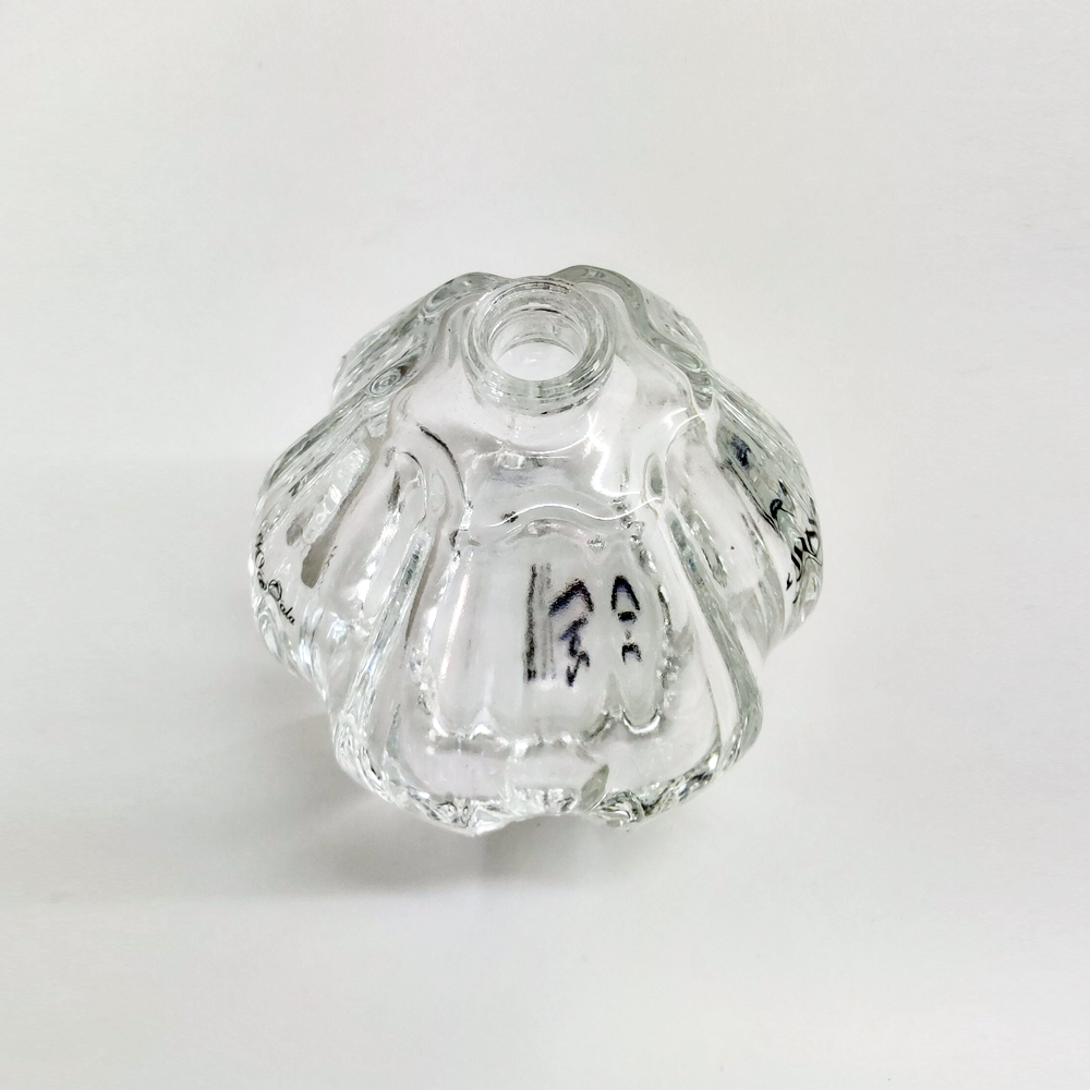 Special design custom hot stamped brand logo crystal clear glass bottle perfume 100ml
