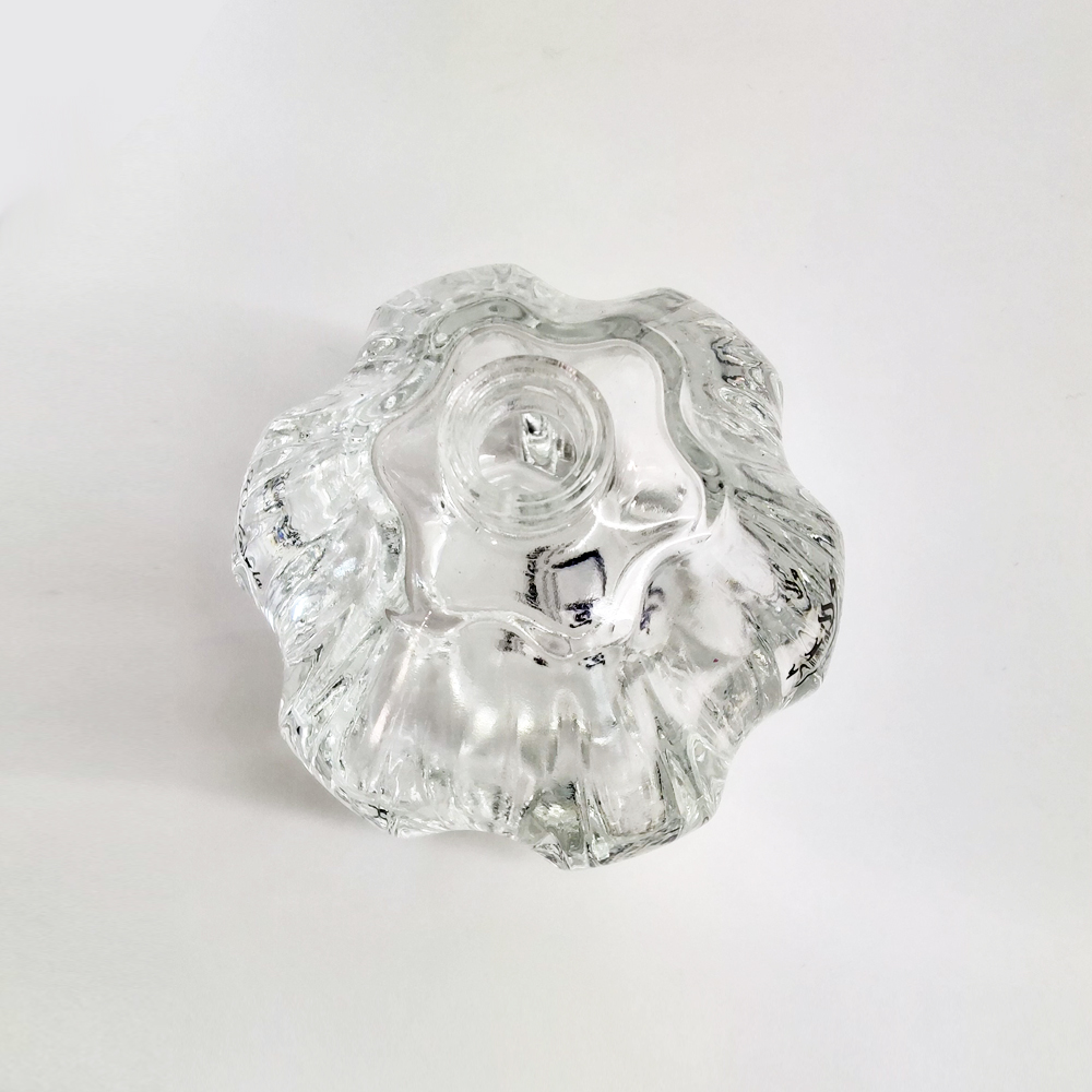 Special design custom hot stamped brand logo crystal clear glass bottle perfume 100ml