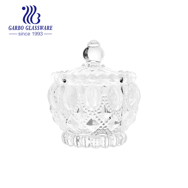 Special promotional mini candy jars wholesale glass candy pot for home using restaurant using with high quality glassware