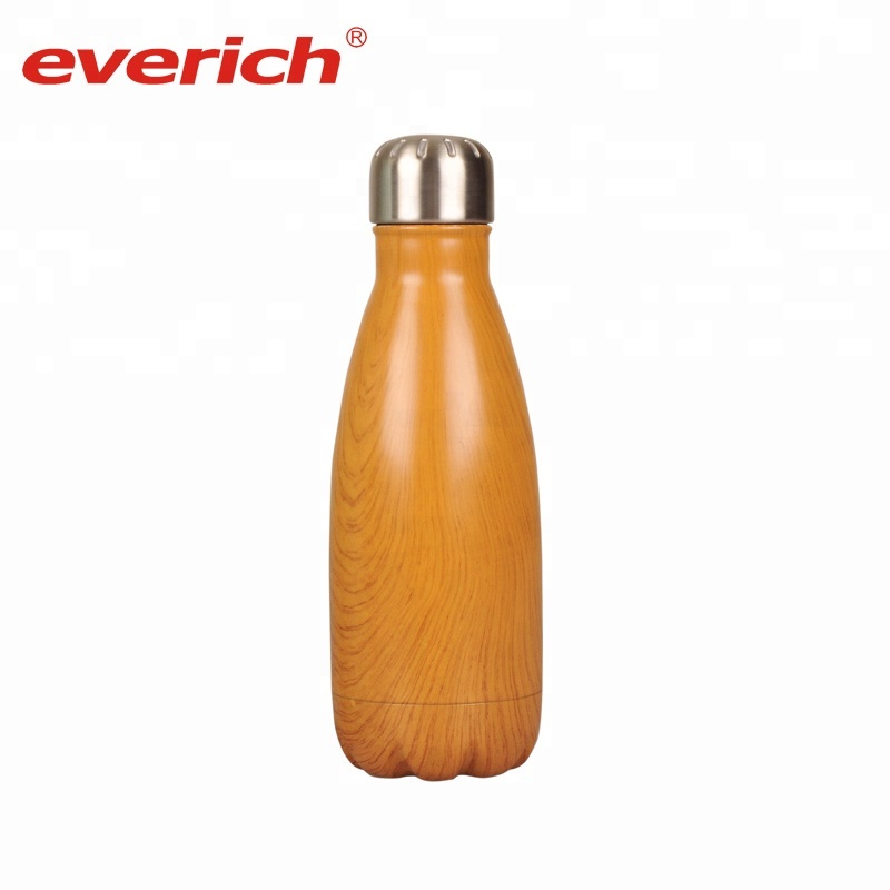 Special wooden pattern cola bottle insulated bottle vacuum flask