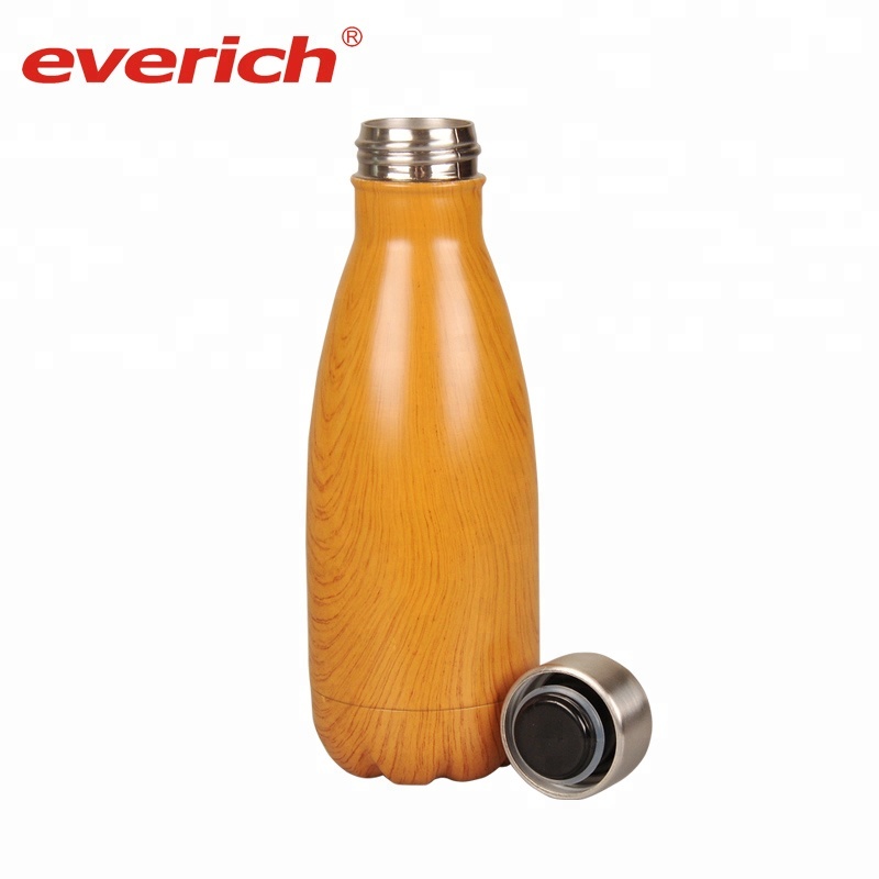 Special wooden pattern cola bottle insulated bottle vacuum flask