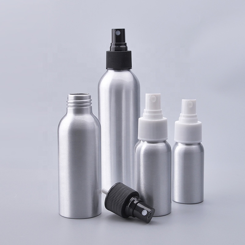 Specially packaging 50ml 100ml shampoo perfume spray aluminum cosmetic bottle