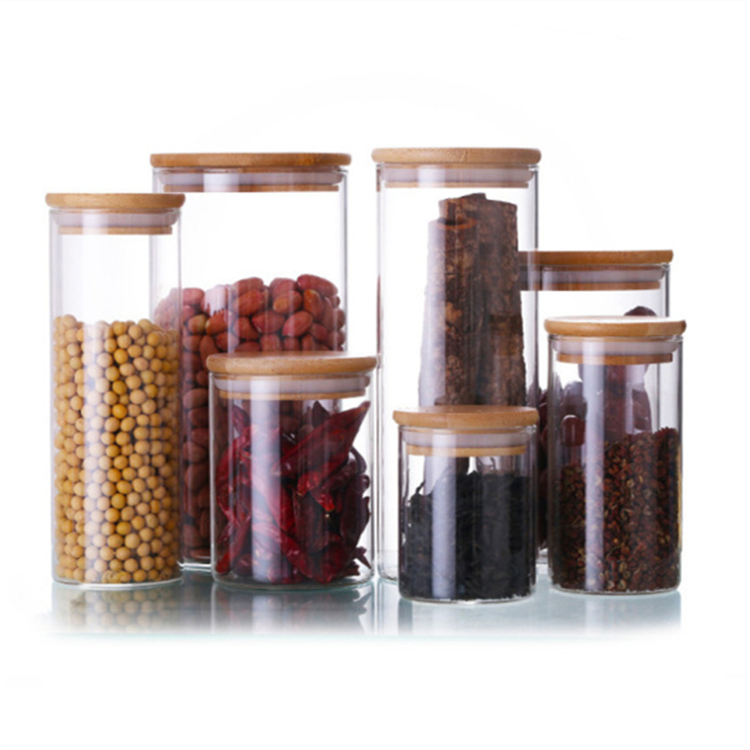 Spice Glass Jar Airtight Organizer Storage Small Kitchen Glass Nuts Storage Jar