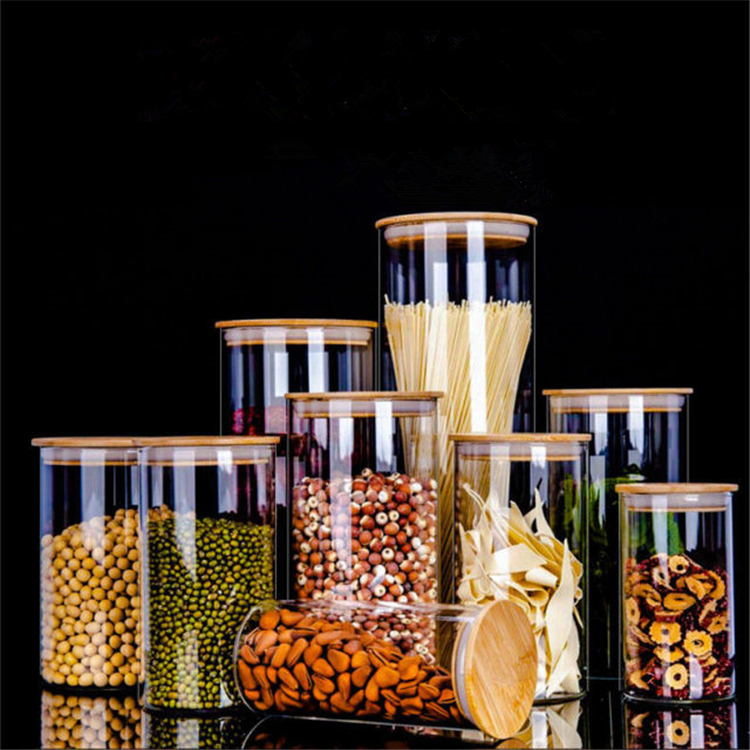 Spice Glass Jar Airtight Organizer Storage Small Kitchen Glass Nuts Storage Jar