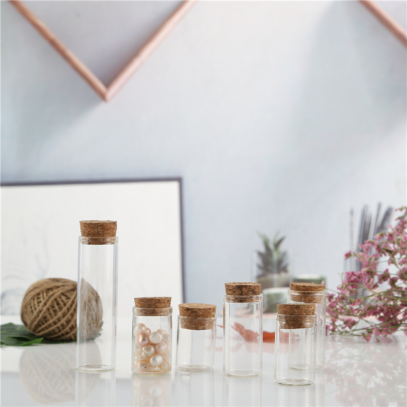 Spice Glass Jar Tube-Type Glass Bottle High Borosilicate Glass Storage Tube