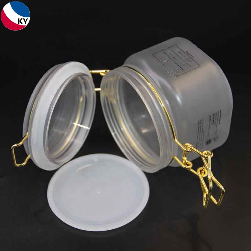 Spice Jar Plastic Jar Empty Plastic 300G 200G with Airtight Locking 250ml with White Skin Care Cream Lid Pet Good