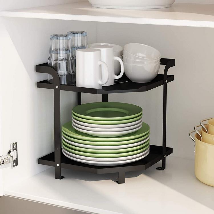 Spice rack multifunctional bathroom office metal storage rack triangle kitchen rack countertop pot rack