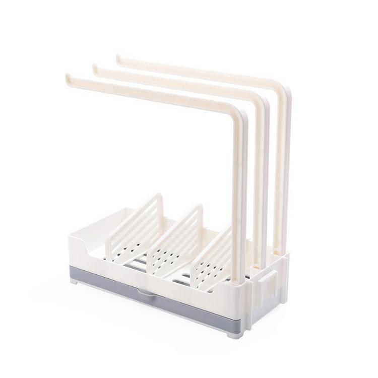 Sponge storage belt tray free perforation vertical wall-mounted kitchen supplies rag rack drain rack rag hanging shelf