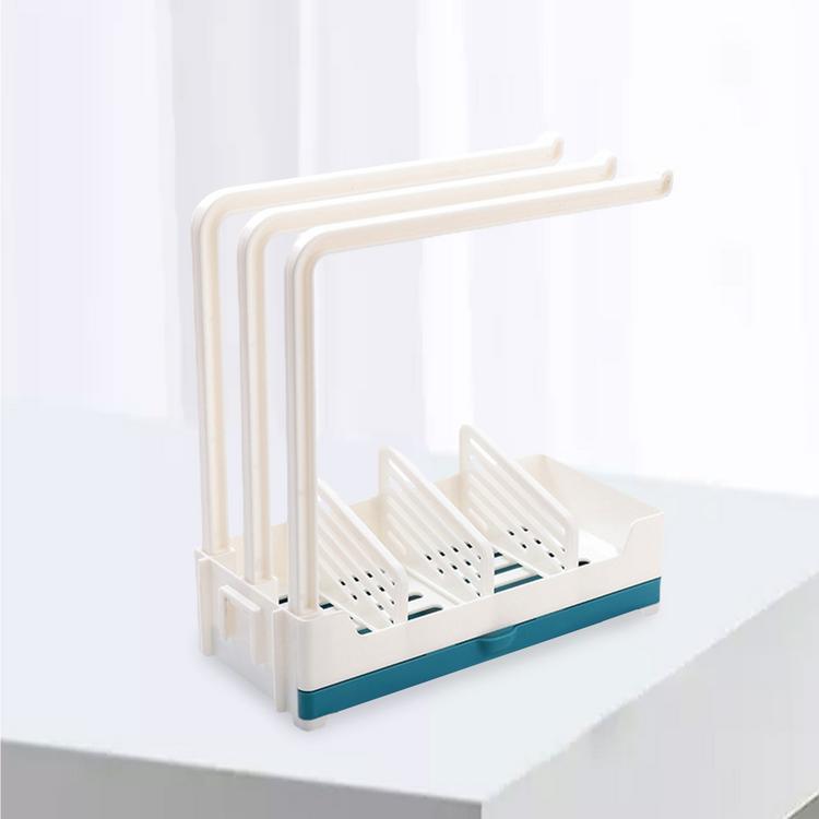 Sponge storage belt tray free perforation vertical wall-mounted kitchen supplies rag rack drain rack rag hanging shelf