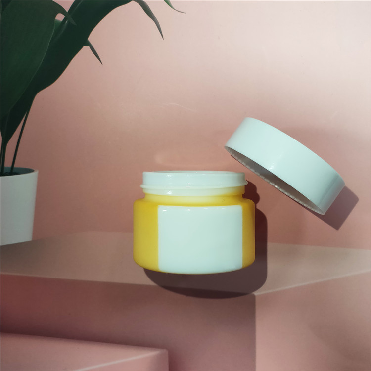 Spot 100g white porcelain cream bottle ceramic jar 100g cosmetic packaging material White porcelain cosmetic containers