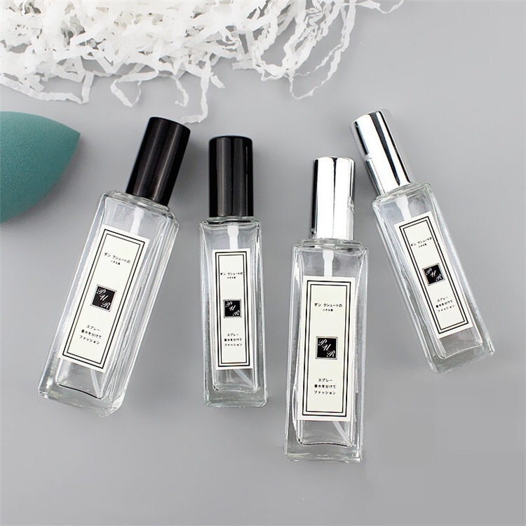 Spot 5ml 10ml 15ml 30ml 50ml 100ml transparent rectangular glass perfume spray bottle