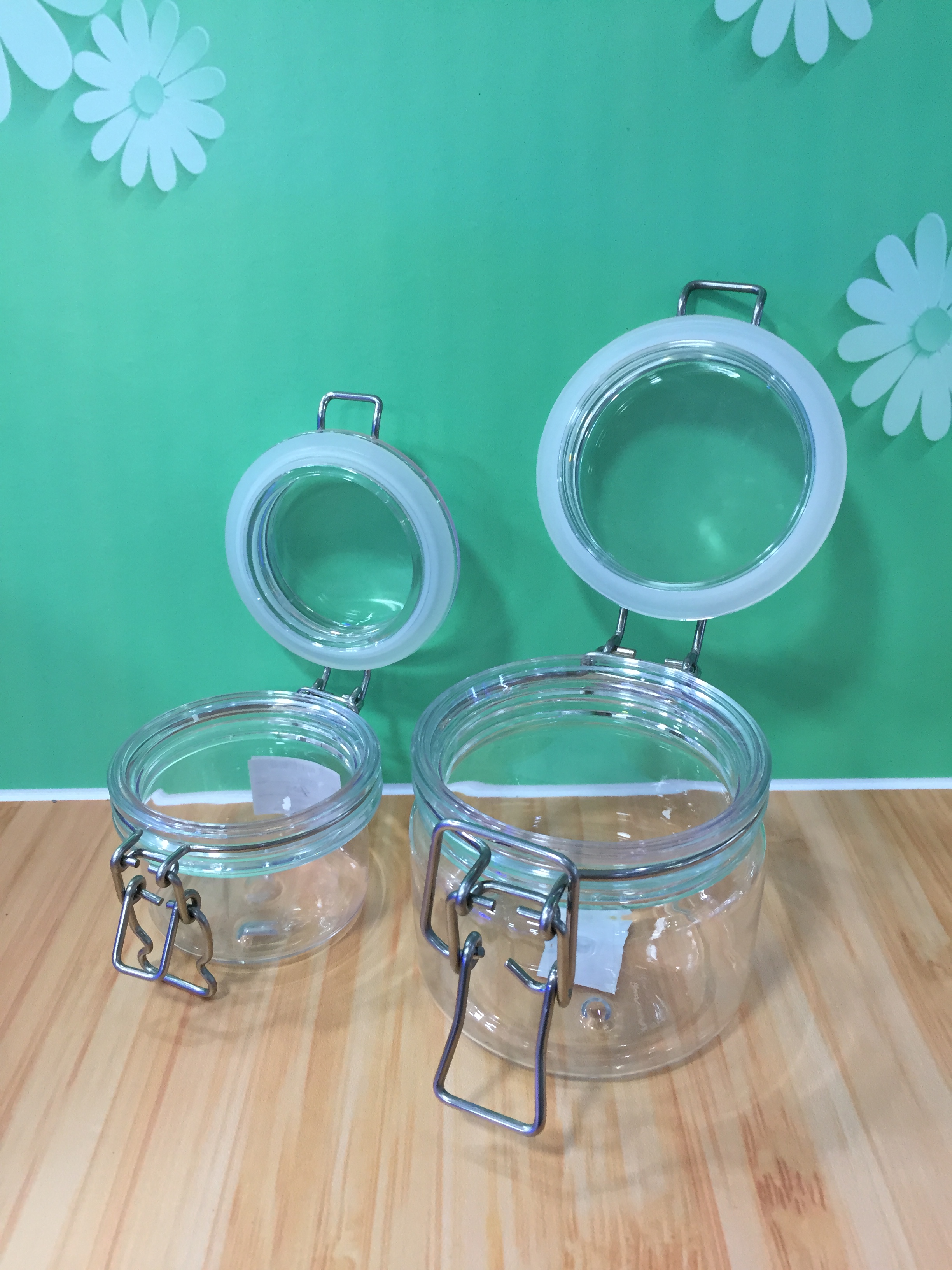 Spot airtight PET round cans 150g transparent plastic mask jar tea can food container hand wax jar