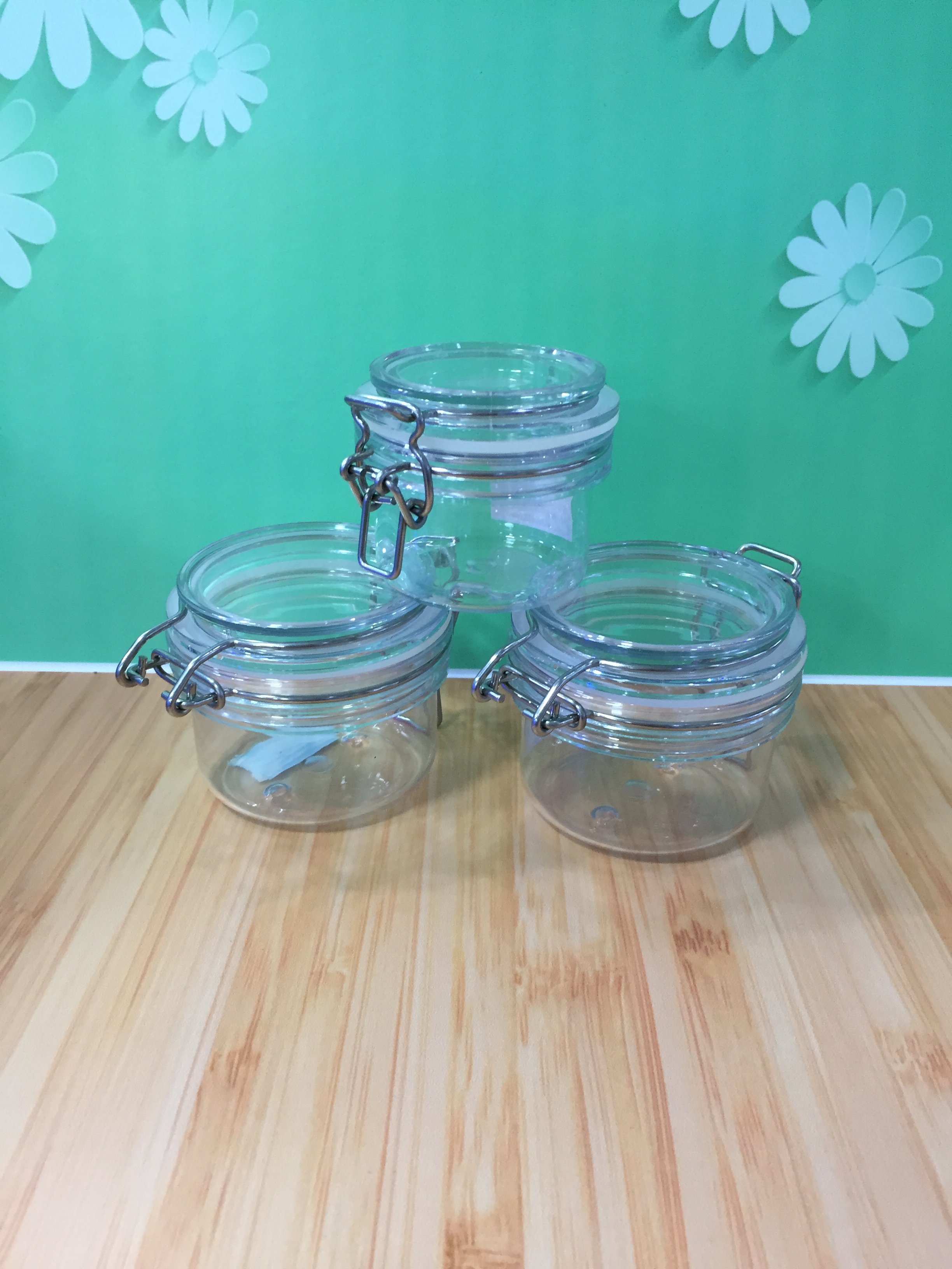 Spot airtight PET round cans 150g transparent plastic mask jar tea can food container hand wax jar
