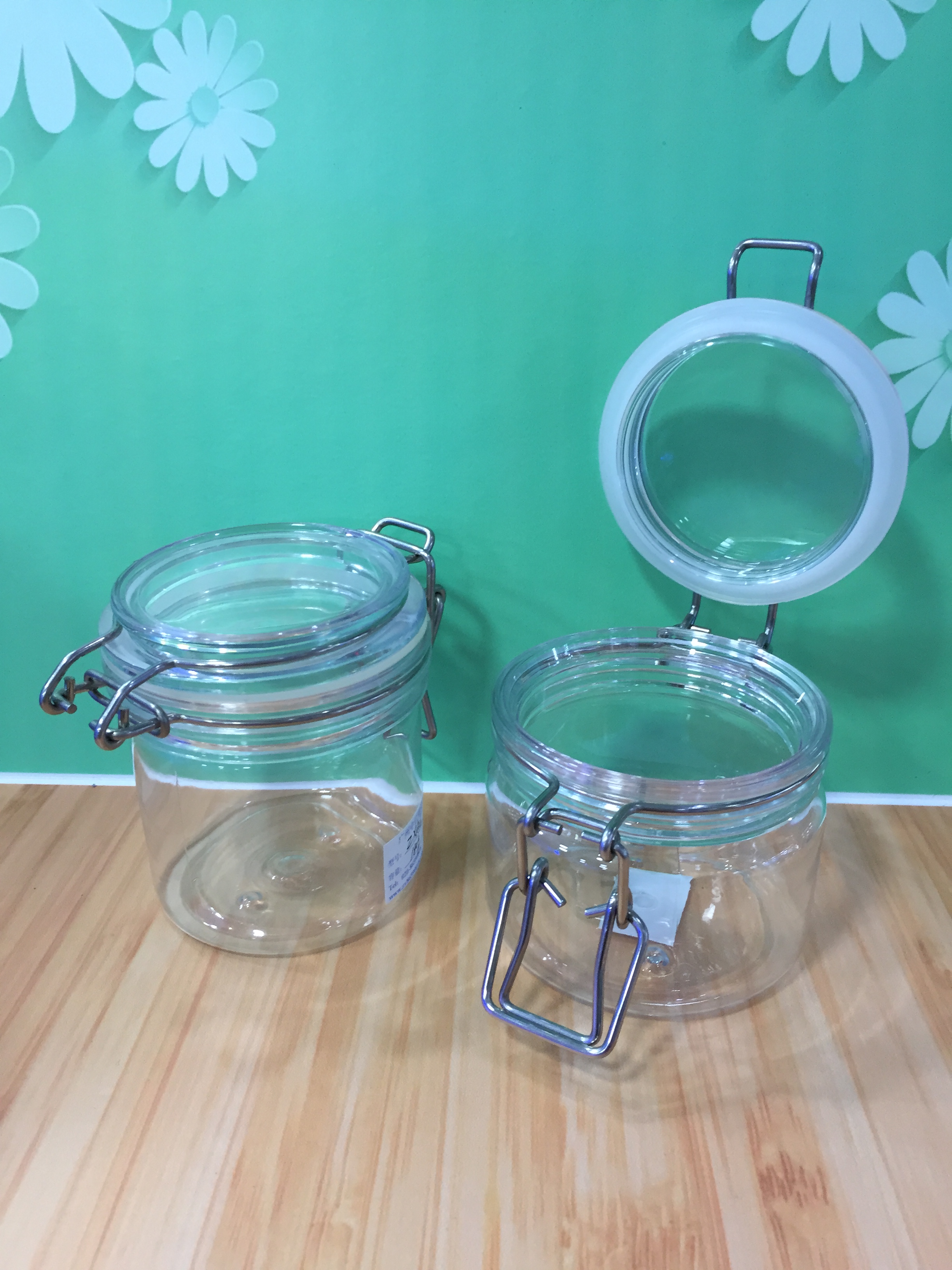 Spot airtight PET round cans 200g transparent plastic mask jar tea can food container hand wax jar