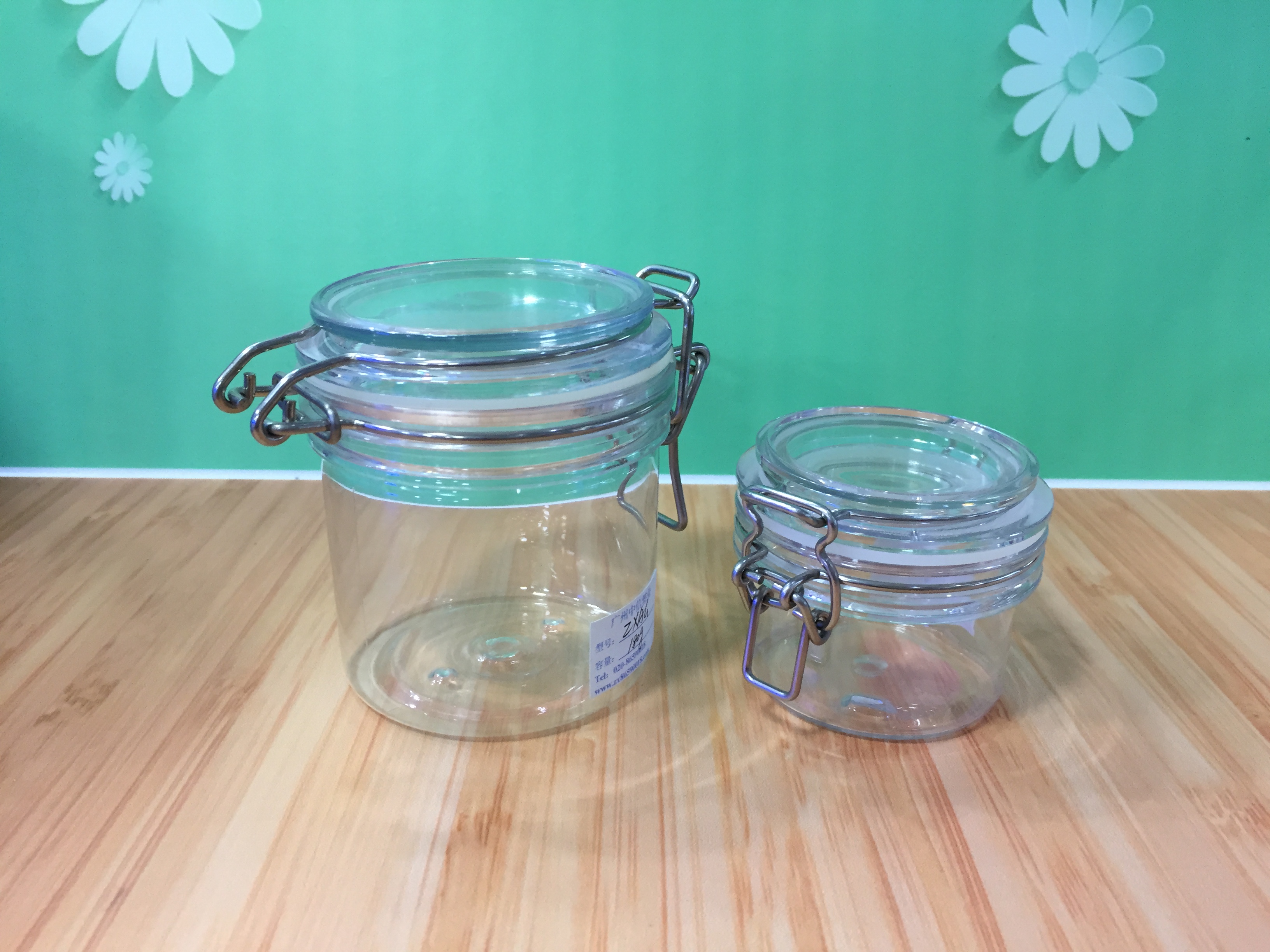 Spot airtight PET round cans 200g transparent plastic mask jar tea can food container hand wax jar