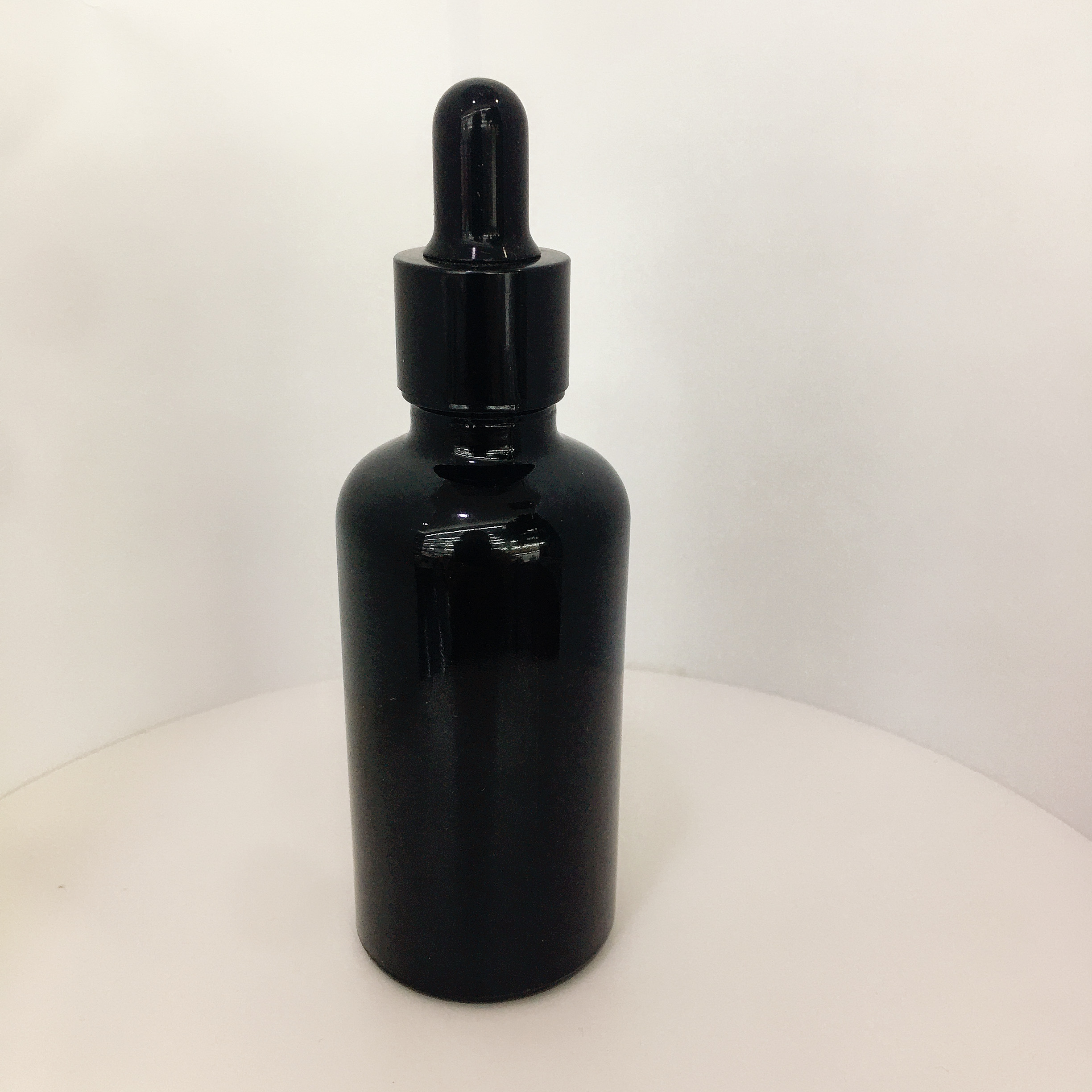 Spot black 50 ml rubber dropper essential oil bottle