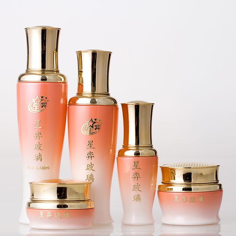 Spot cosmetic package material emulsion cream glass bottle.