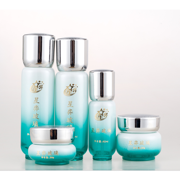 Spot cosmetic package material emulsion cream glass bottle.