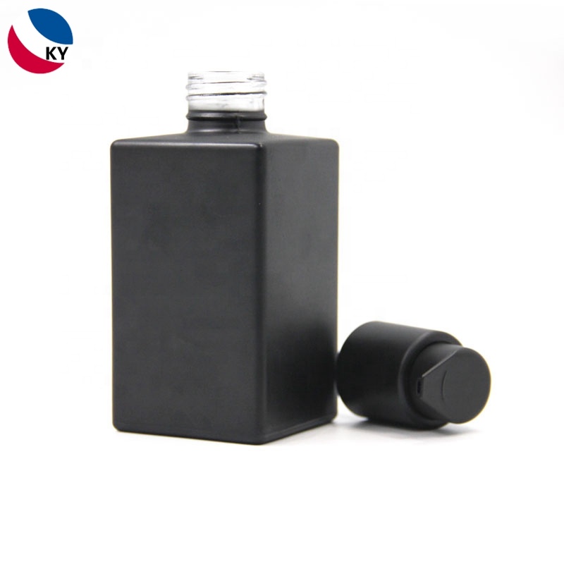 Spray Black Cosmetic Opaque 120Ml Frosted Glass Airless Pump Bottle