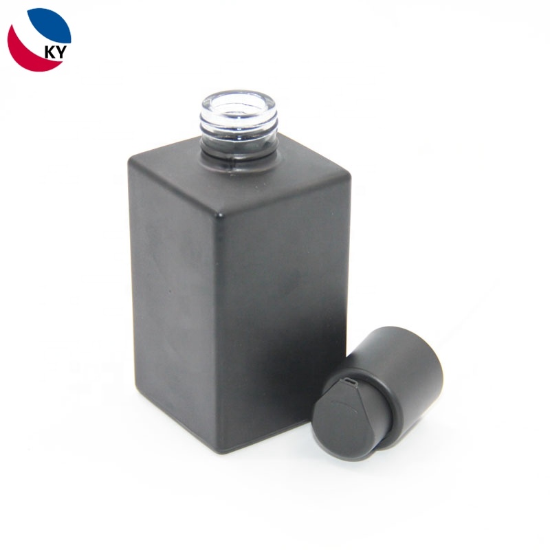 Spray Black Cosmetic Opaque 120Ml Frosted Glass Airless Pump Bottle