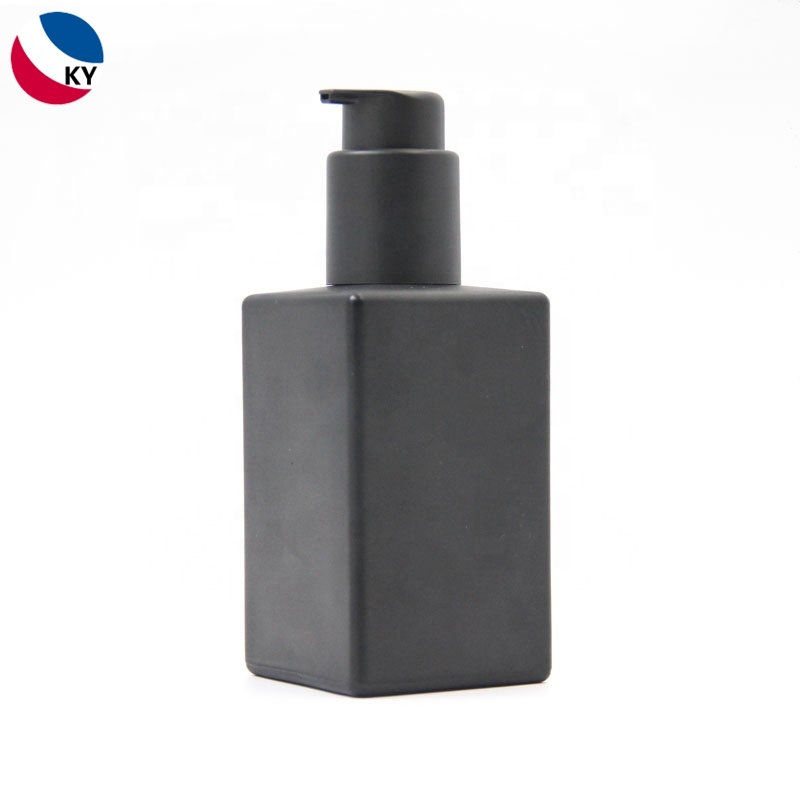 Spray Black Cosmetic Opaque 120Ml Frosted Glass Airless Pump Bottle