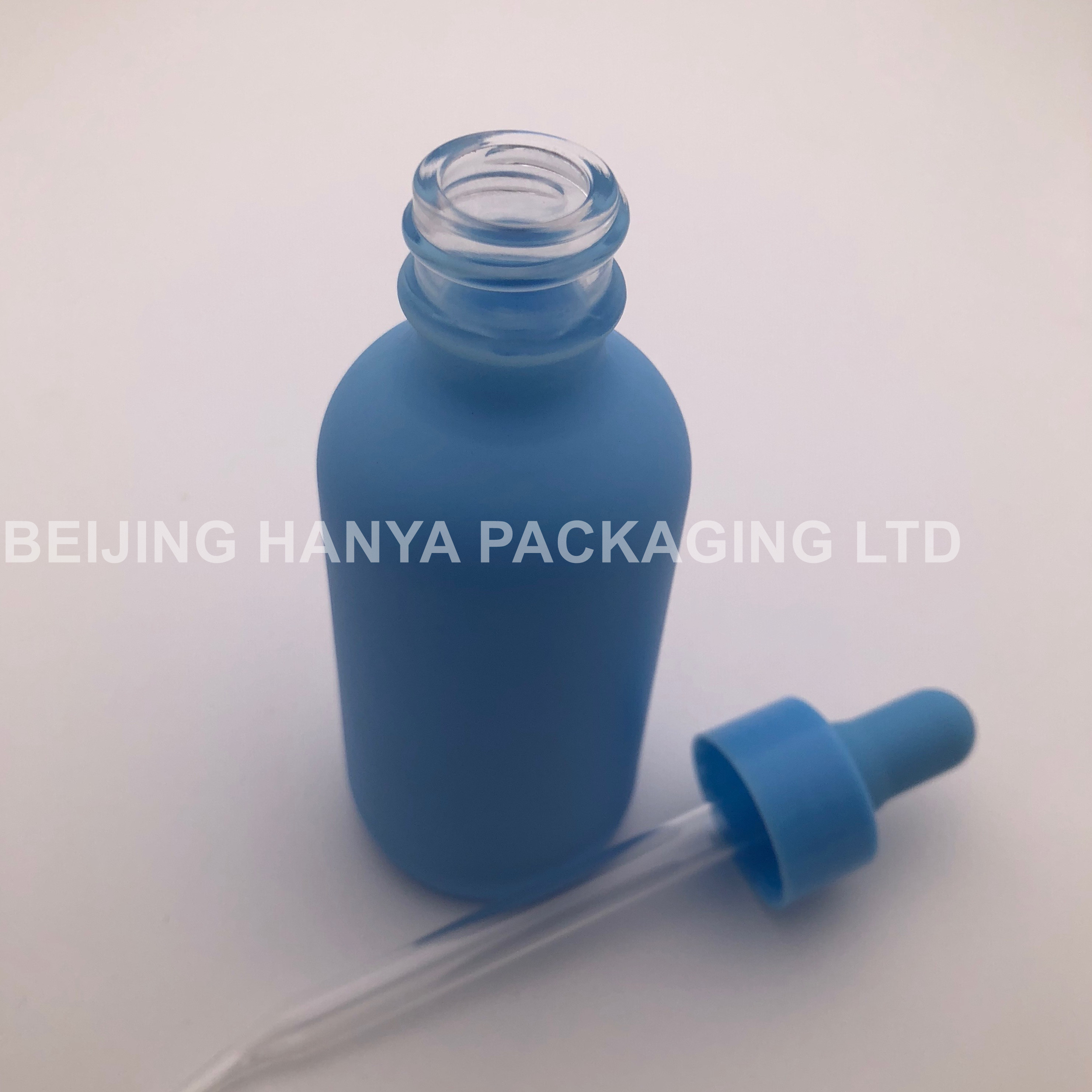 Spray Bottle Boston Glass Made in China Matte Round White Dropper Essential Oil Cosmetic Painted Color Customized Accepted HYE-1
